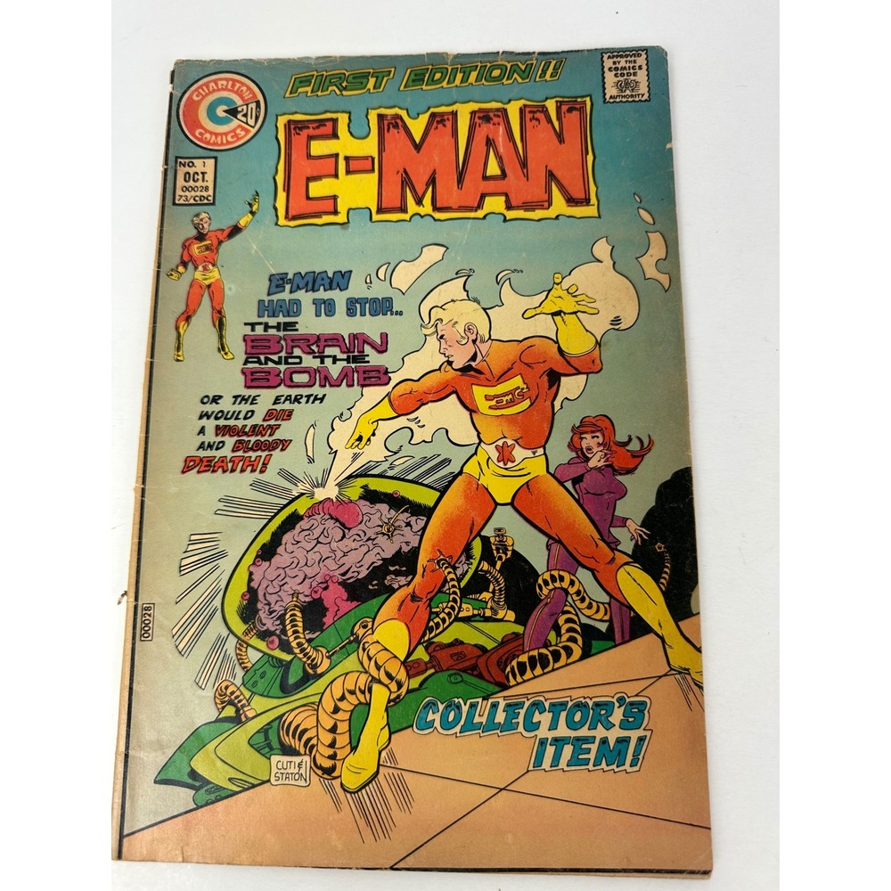 Charlton Comics E-Man 1 Oct 1973 First Edition First Appearance Nicola Cuti Art
